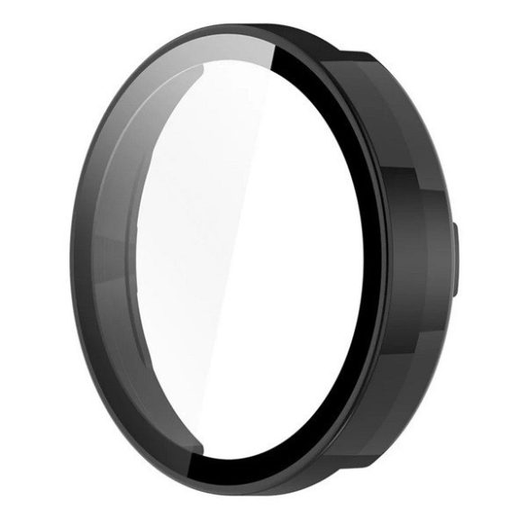 Garmin Lily 2 / Lily 2 Active, Műanyag védőkeret, kijelzővédő üveggel, közepesen ütésálló, szíj nélkül, fekete