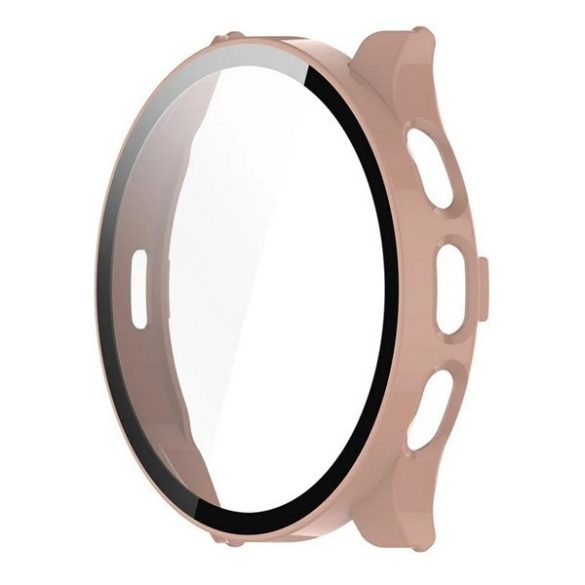 Garmin Venu 3S, Műanyag védőkeret, kijelzővédő üveggel, közepesen ütésálló, szíj nélkül, rózsaszín