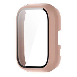 Amazfit Active, Műanyag védőkeret, kijelzővédő üveggel, közepesen ütésálló, szíj nélkül, rózsaszín