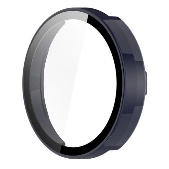 Garmin Lily 2 / Lily 2 Active, Műanyag védőkeret, kijelzővédő üveggel, közepesen ütésálló, szíj nélkül, sötétkék