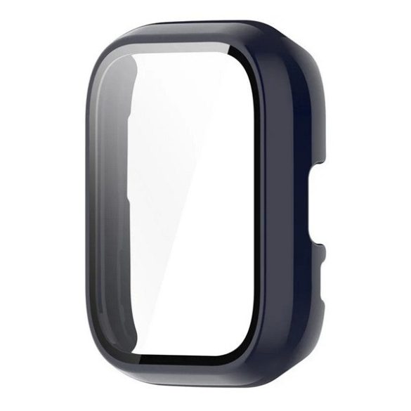 Amazfit Active, Műanyag védőkeret, kijelzővédő üveggel, közepesen ütésálló, szíj nélkül, sötétkék