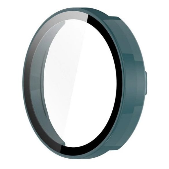 Garmin Lily 2 / Lily 2 Active, Műanyag védőkeret, kijelzővédő üveggel, közepesen ütésálló, szíj nélkül, sötétzöld