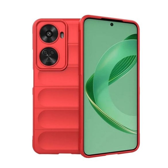 Huawei Nova 11 SE / 12 SE, Szilikon tok, közepesen ütésálló, 3D minta, piros