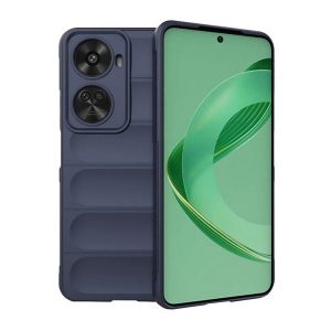 Huawei Nova 11 SE / 12 SE, Szilikon tok, közepesen ütésálló, 3D minta, sötétkék