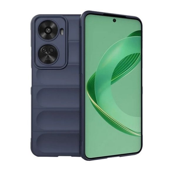 Huawei Nova 11 SE / 12 SE, Szilikon tok, közepesen ütésálló, 3D minta, sötétkék