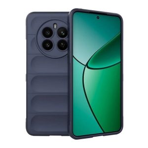 Realme 12 4G / 12 Plus, Szilikon tok, közepesen ütésálló, 3D minta, sötétkék