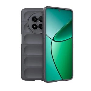 Realme 12x, Szilikon tok, közepesen ütésálló, 3D minta, sötétszürke