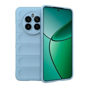 Realme 12 4G / 12 Plus, Szilikon tok, közepesen ütésálló, 3D minta, világoskék