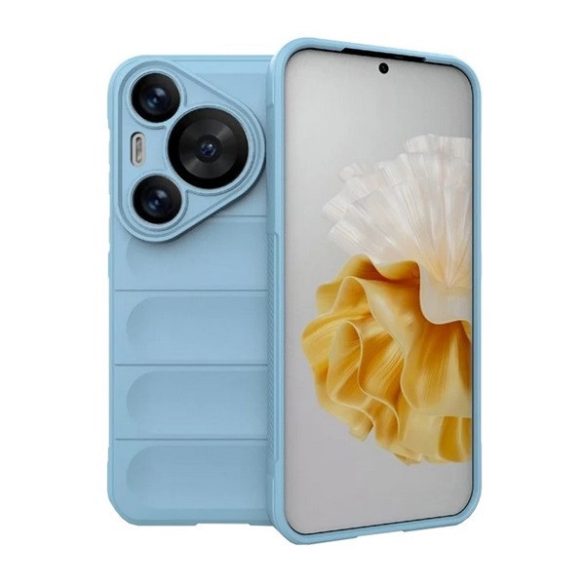 Huawei Pura 70 Pro / 70 Pro Plus, Szilikon tok, közepesen ütésálló, 3D minta, világoskék