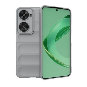 Huawei Nova 11 SE / 12 SE, Szilikon tok, közepesen ütésálló, 3D minta, világosszürke