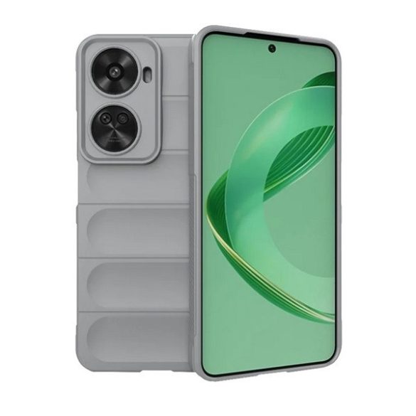 Huawei Nova 11 SE / 12 SE, Szilikon tok, közepesen ütésálló, 3D minta, világosszürke
