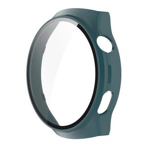 Huawei Watch 4 Pro, Műanyag védőkeret, kijelzővédő üveggel, közepesen ütésálló, szíj nélkül, sötétzöld