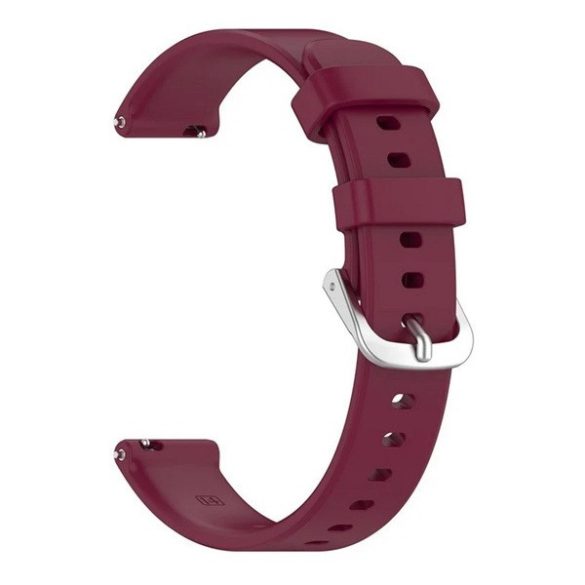 Garmin Lily 2 / Lily 2 Active, szilikon pótszíj, állítható, bordó