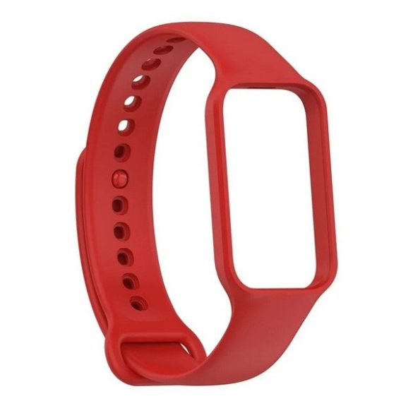 Xiaomi Smart Band 8 Active / Redmi Smart Band 2, szilikon pótszíj, állítható, piros