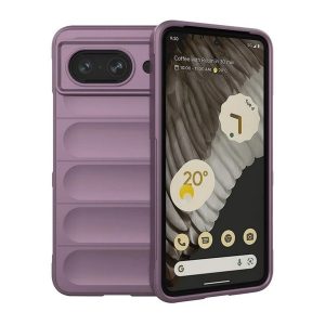 Google Pixel 8, Szilikon tok, közepesen ütésálló, 3D minta, lila