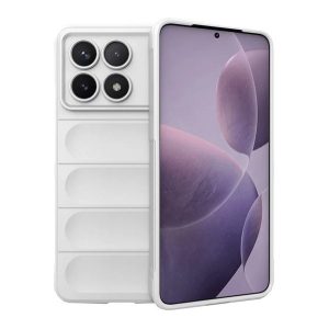 Xiaomi Redmi K70 / K70 Pro / Poco F6 Pro, Szilikon tok, közepesen ütésálló, 3D minta, fehér