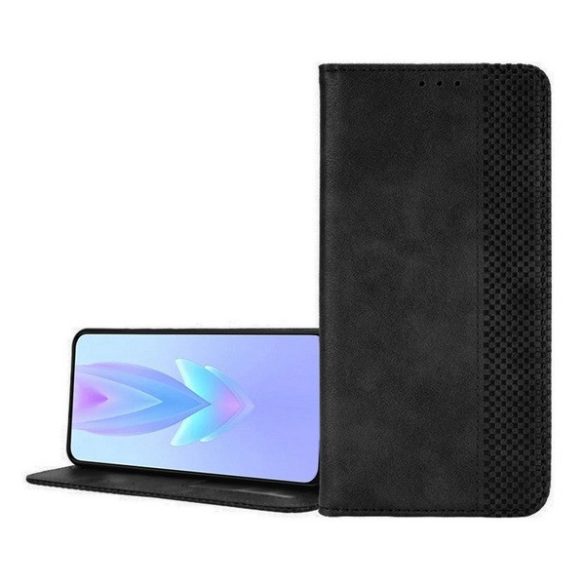 Xiaomi Redmi K70 / K70 Pro / Poco F6 Pro, Oldalra nyíló tok, stand, mozaik minta, fekete