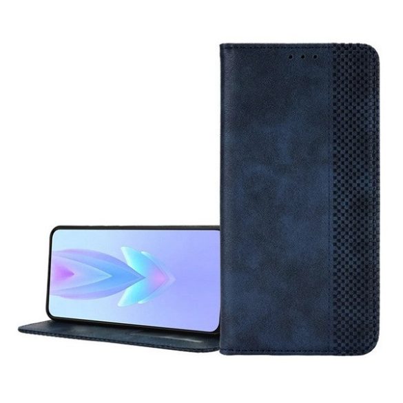 Xiaomi Redmi K70 / K70 Pro / Poco F6 Pro, Oldalra nyíló tok, stand, mozaik minta, sötétkék