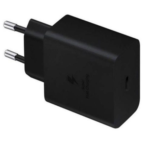 Hálózati töltő adapter, 45W, USB Type-C aljzat, PD, PDO / PPS, gyorstöltés, Samsung, fekete, gyári