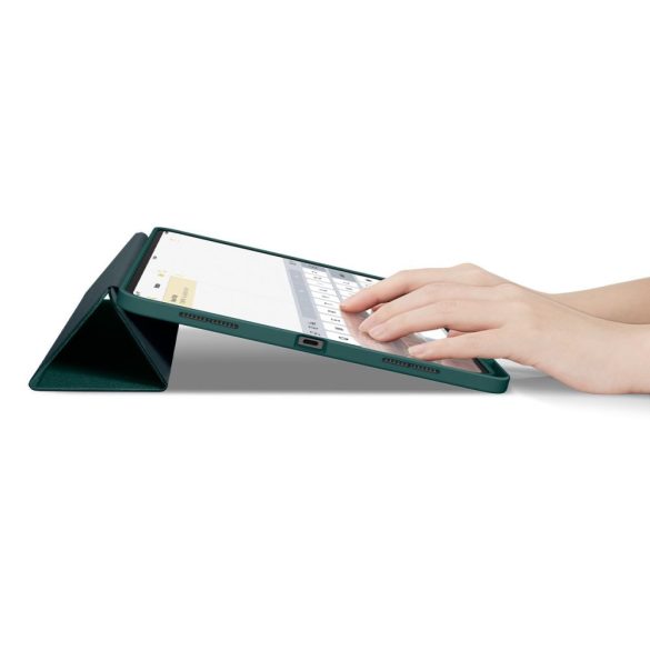 Apple iPad Pro 13 (2024), mappa tok, Smart Case, Spigen Urban Fit, sötétzöld