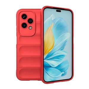 Huawei Honor 200 Lite, Szilikon tok, közepesen ütésálló, 3D minta, piros