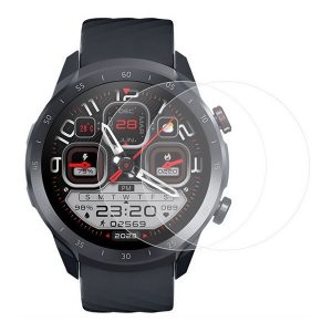 Mibro Watch A2, Kijelzővédő fólia, ütésálló fólia (az íves részre nem hajlik rá!), Tempered Glass (edzett üveg), Clear, 2 db / csomag
