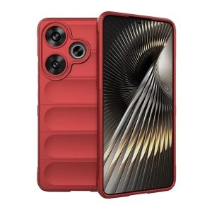 Xiaomi Redmi Turbo 3 / Poco F6, Szilikon tok, közepesen ütésálló, 3D minta, piros