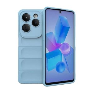 Infinix Hot 40 Pro, Szilikon tok, közepesen ütésálló, 3D minta, világoskék