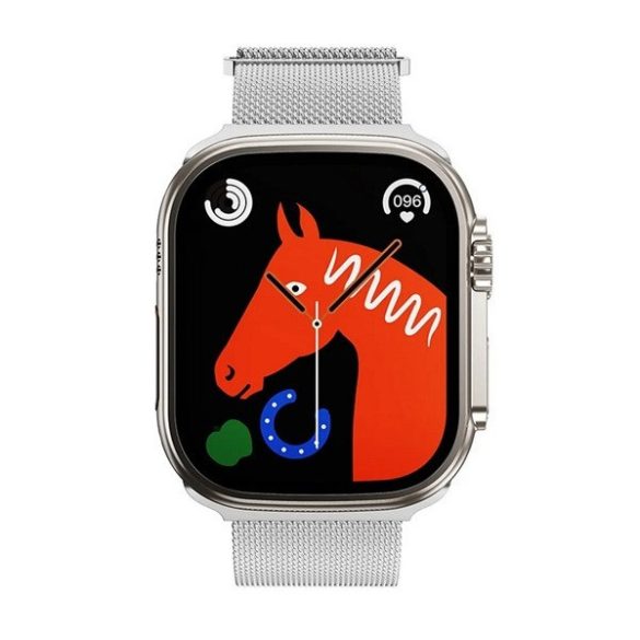 Apple Watch 4-6, SE, SE (2022) (38 / 40 mm) / Watch 7-9 (41 mm) / Watch 10 (42 mm), fém pótszíj, mágneses zár, milánói stílus, Hoco AS101, ezüst