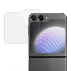   Samsung Galaxy Z Flip6 / Z Flip7 FE SM-F741B / F761B, Kijelzővédő fólia, ütésálló fólia (az íves részre NEM hajlik rá!), Tempered Glass (edzett üveg), Előlapi kijelzőre,, Clear
