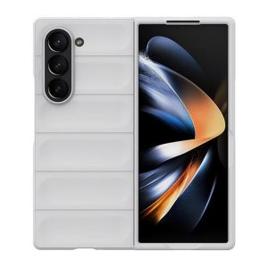 Samsung Galaxy Z Fold6 SM-F956B, Műanyag hátlap védőtok, közepesen ütésálló, 3D minta, fehér