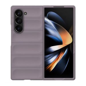 Samsung Galaxy Z Fold6 SM-F956B, Műanyag hátlap védőtok, közepesen ütésálló, 3D minta, lila