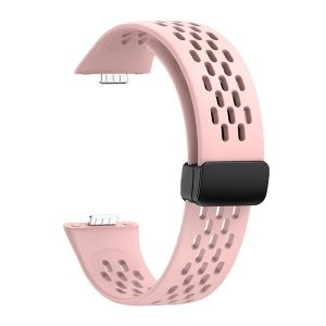 Huawei Watch Fit 3, szilikon pótszíj, lyukacsos, légáteresztő, rózsaszín