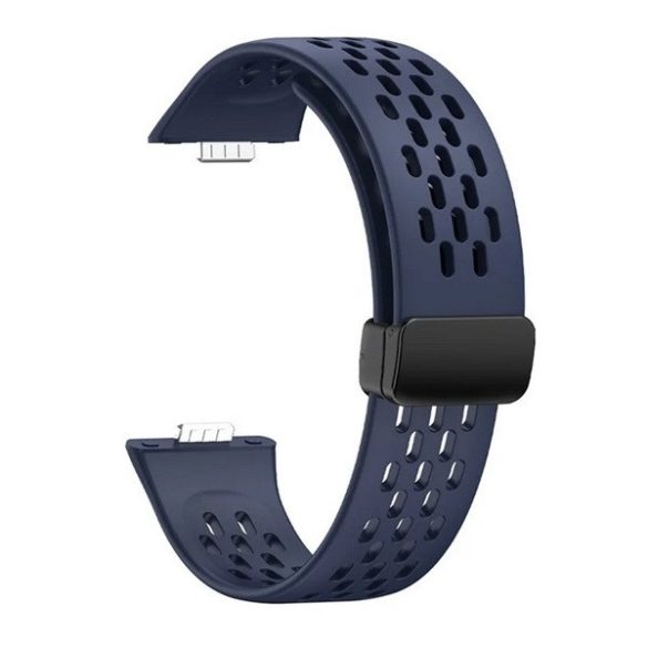 Huawei Watch Fit 3, szilikon pótszíj, lyukacsos, légáteresztő, sötétkék