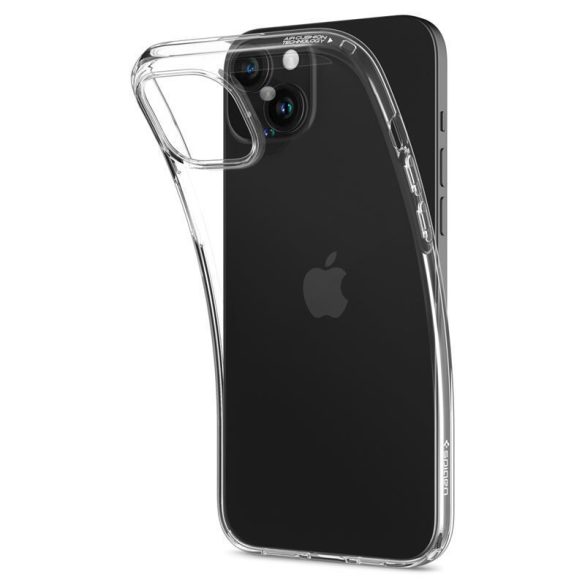 Apple iPhone 15 Plus, Szilikon tok, Spigen Crystal Flex, átlátszó