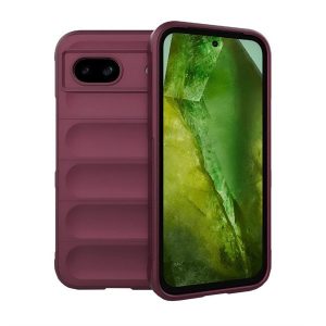 Google Pixel 8a, Szilikon tok, közepesen ütésálló, 3D minta, bordó