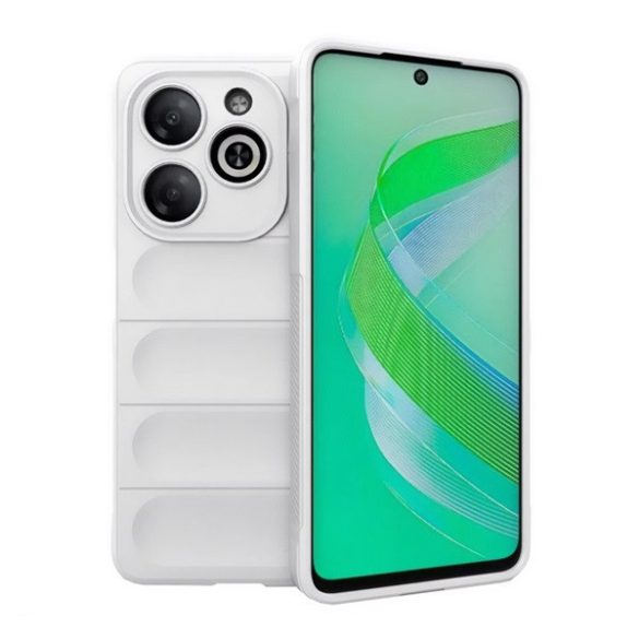 Infinix Smart 8 (X6525), Szilikon tok, közepesen ütésálló, 3D minta, fehér