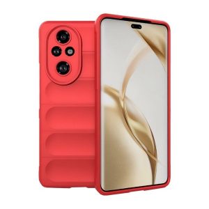 Huawei Honor 200 Pro, Szilikon tok, közepesen ütésálló, 3D minta, piros