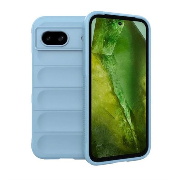 Google Pixel 8a, Szilikon tok, közepesen ütésálló, 3D minta, világoskék