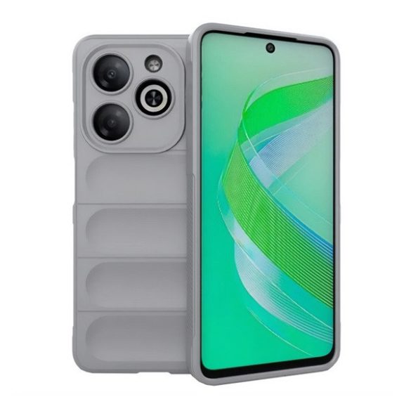 Infinix Smart 8 (X6525), Szilikon tok, közepesen ütésálló, 3D minta, világosszürke