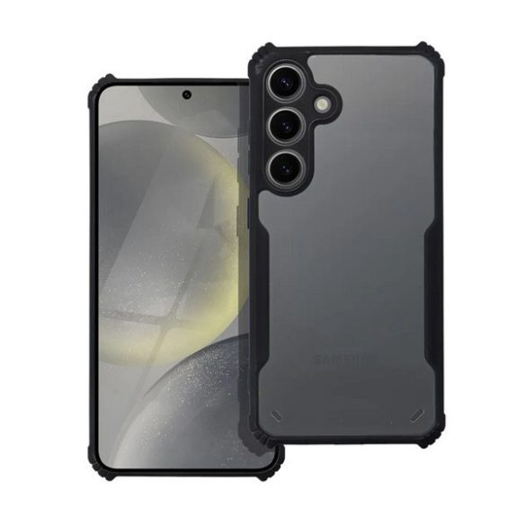 Huawei Nova 11 SE / 12 SE, Szilikon tok, közepesen ütésálló, légpárnás sarok, akril hátlap, Anti-Drop Case, átlátszó/fekete