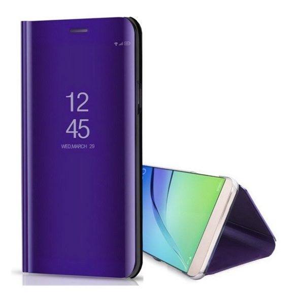 Samsung Galaxy Z Fold6 SM-F956B, Oldalra nyíló tok, hívás mutatóval, Smart View Cover, lila (utángyártott)