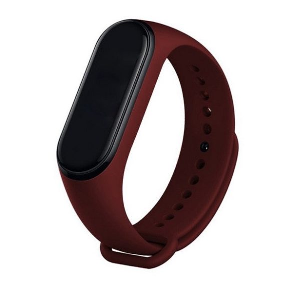 Xiaomi Mi Smart Band 8 / 9, szilikon pótszíj, állítható, Devia Delux Sport, barna