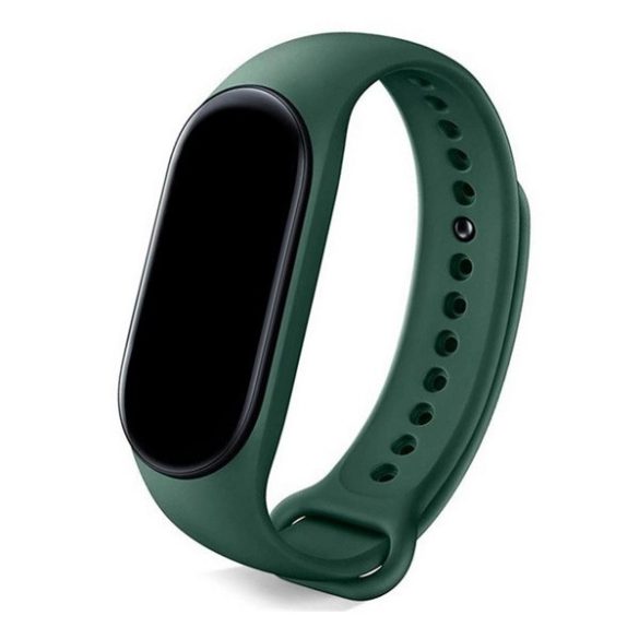 Xiaomi Mi Smart Band 8 / 9, szilikon pótszíj, állítható, Devia Delux Sport, sötétzöld