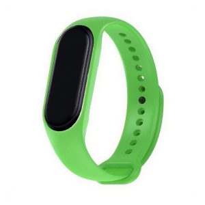 Xiaomi Mi Band 5 / Mi Band 6 / Mi Smart Band 7, szilikon pótszíj, állítható, Devia Delux Sport, világoszöld