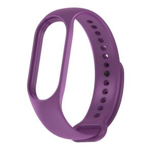 Xiaomi Mi Band 5 / Mi Band 6 / Mi Smart Band 7, szilikon pótszíj, állítható, Devia Delux Sport, lila