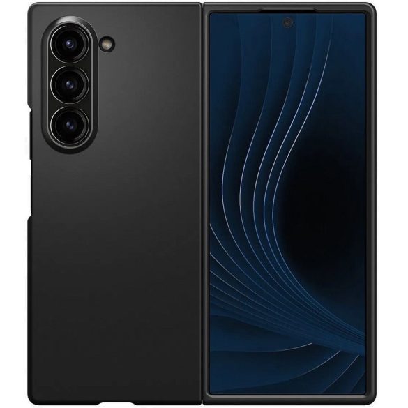 Samsung Galaxy Z Fold6 SM-F956B, Műanyag hátlap védőtok, Spigen Airskin, ultravékony, fekete