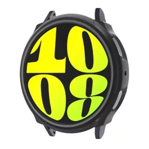 Samsung Galaxy Watch 7 (44 mm) SM-L310 / L315, Szilikon védőkeret, közepesen ütésálló, Spigen Liquid Air, fekete