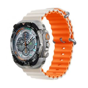 Apple Watch 4-6, SE, SE (2022) (38 / 40 mm) / Watch 7-9 (41 mm) / Watch 10 (42 mm), szilikon pótszíj, állítható, hullámos kialakítás, kétszínű, Devia Sport6, barna/narancssárga