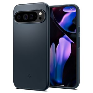 Google Pixel 9 Pro XL, Műanyag hátlap védőtok, Spigen Thin Fit, sötétkék